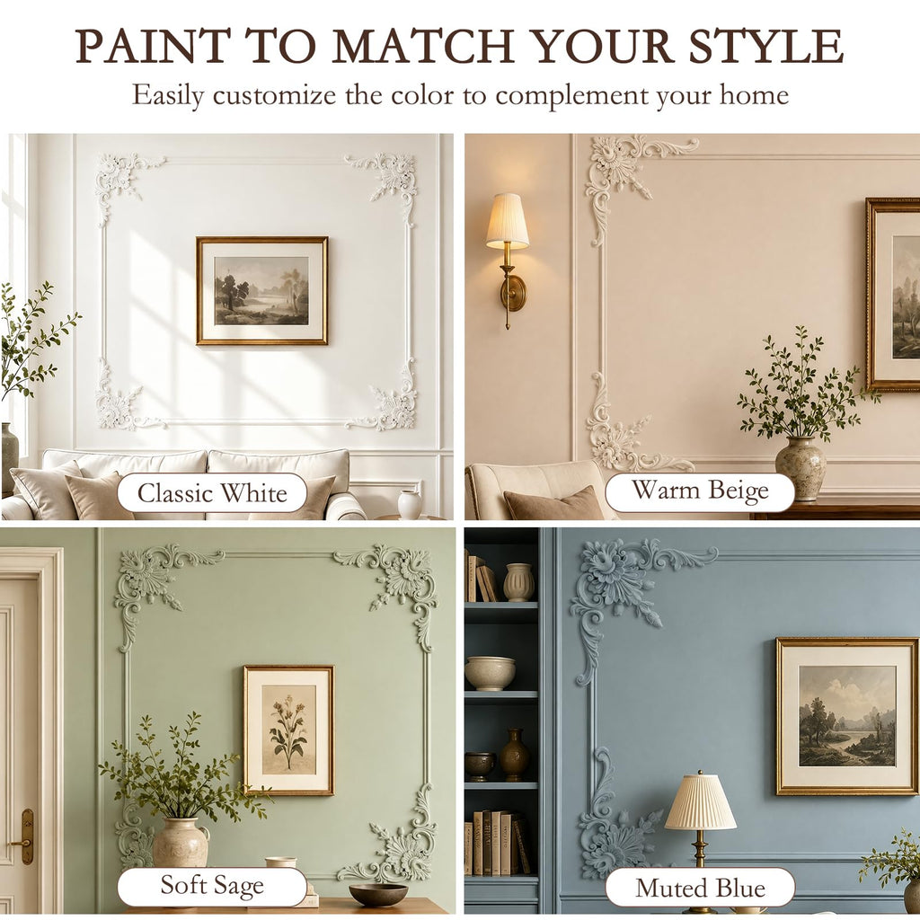 Corner Wall Molding, 7.08" French Style Decorative Trim