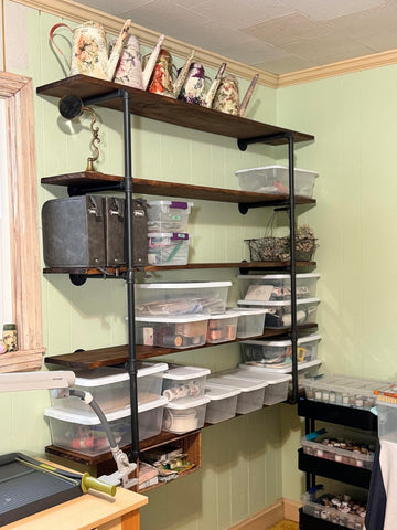 Industrial Wall Mount Iron Pipe Shelf Shelves Shelving Bracket Vintage Retro Black DIY Open Bookshelf DIY Storage