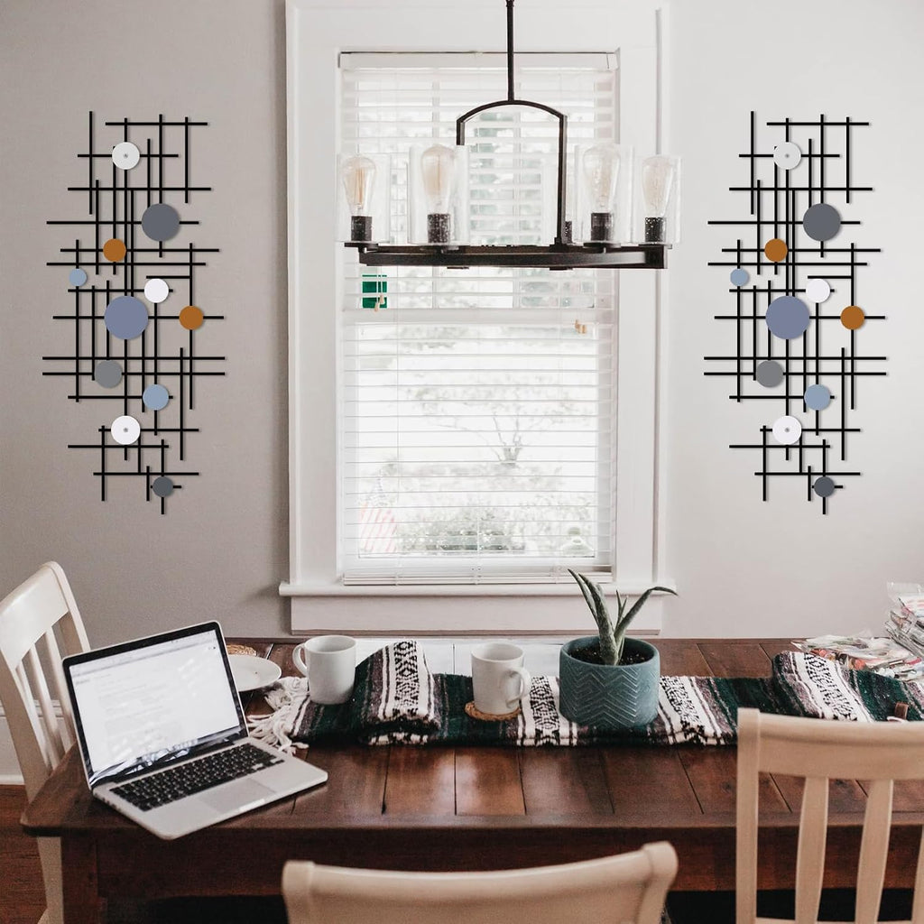 Minimalist Geometric Wall Decor Metal Wall Art - Set of 2