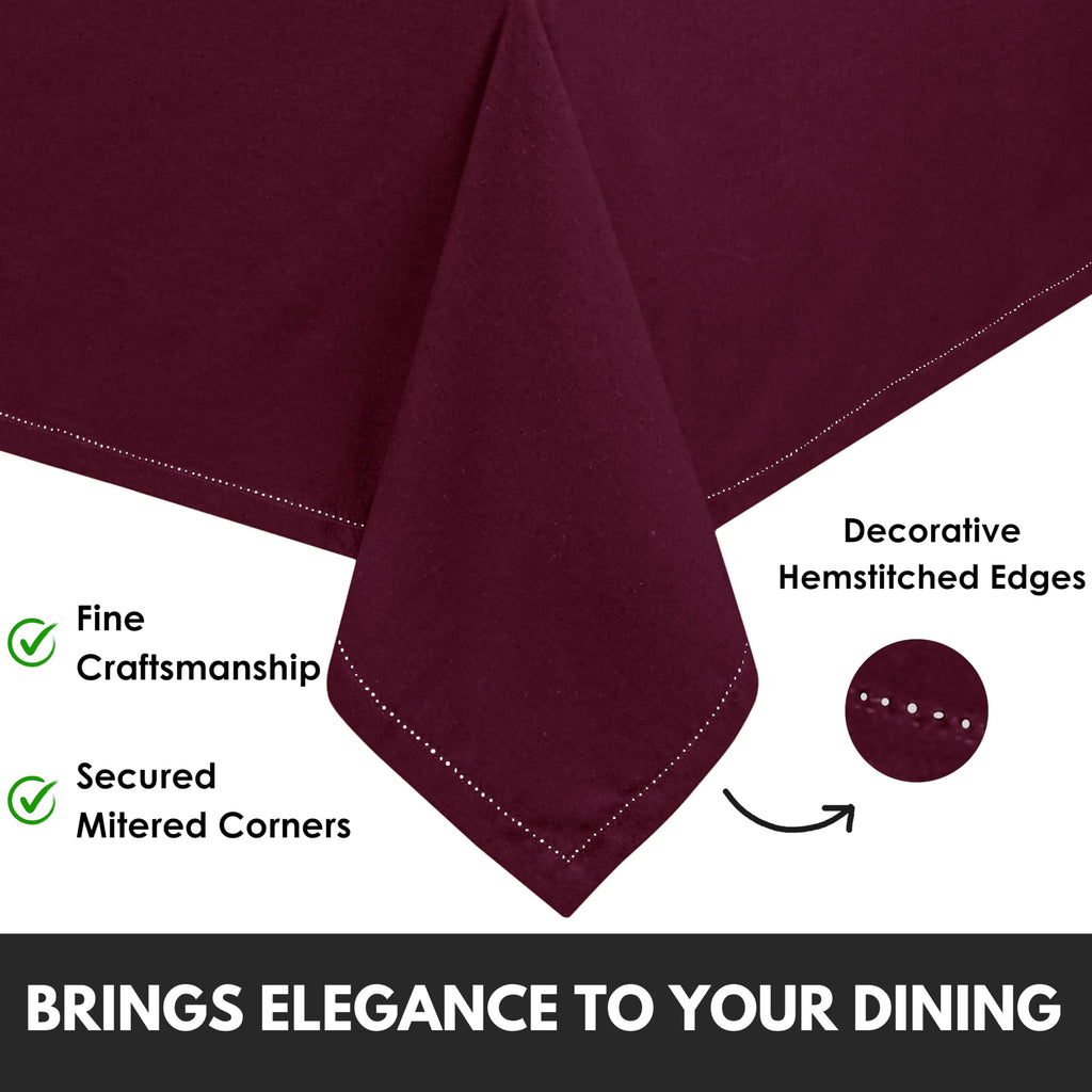 Tablecloth 52"x70" Farmhouse Table Cover 100% Cotton Decorative Washable Rectangle Table Cloths for Gifts, Kitchen