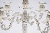 5 Arm Metal Palace Candelabra,14.5 Inch Vintage Candle Holder for Tables,Tall Candelabra Candle Standarty Events(not