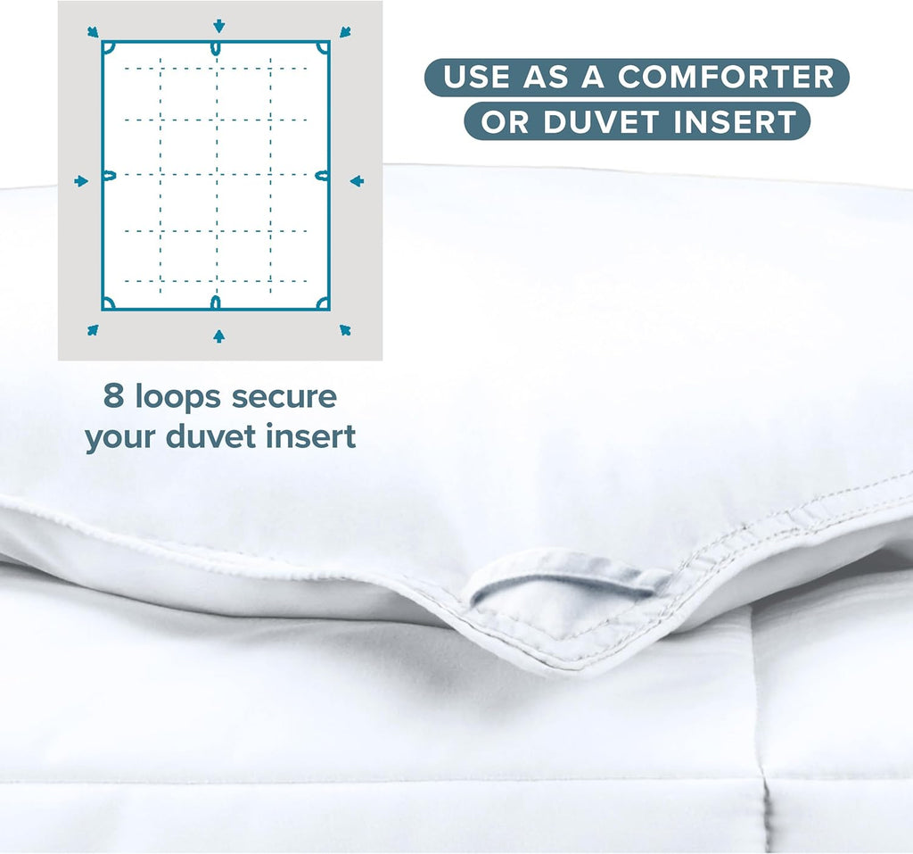 Duvet Insert Comforter - King/California King - Goose Down Alternative - Ultra-Soft - Premium 1800 S