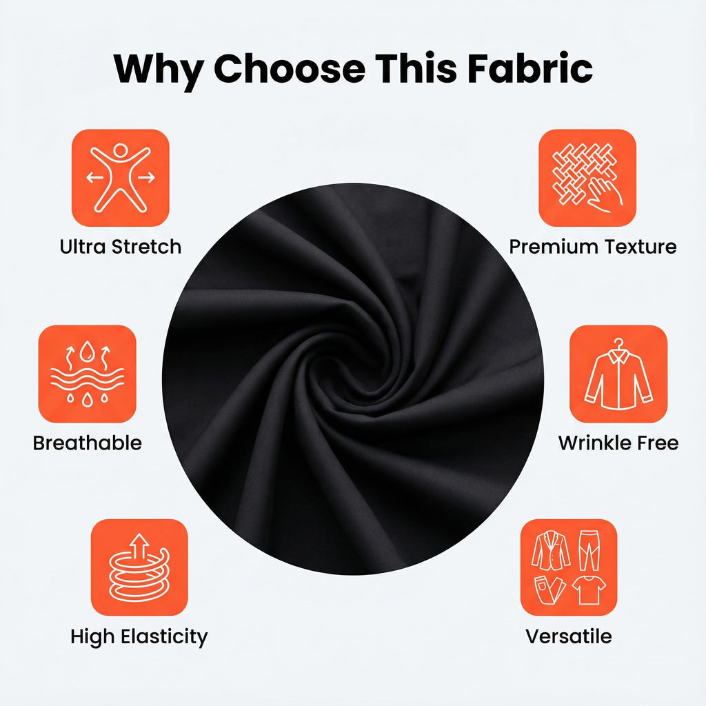 Heavy 32% Spandex 4-Way Stretch Knit - Firm Support Fabric Activewear
