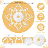 38.6'' Large PU Ceiling Medallion Combination Decorative 2.36'' ID French Style Chandelier Base Ceiling Medallion for