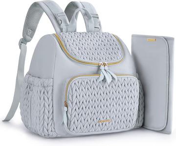 Diaper Bag Backpack, Stylish Mini Baby Bag with Changing Pad