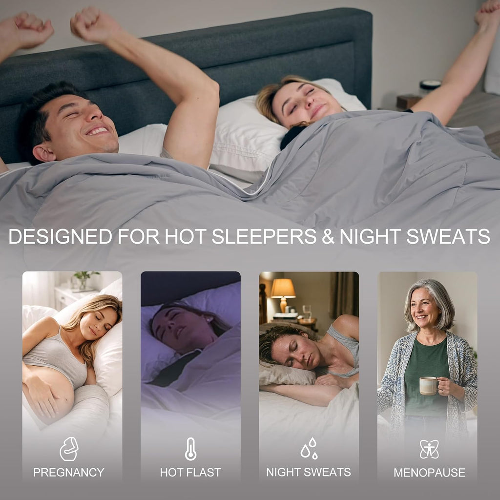 Cooling Blanket King/Cal King Size, Q-max > 0.45 Japanese Arc-chill Cooling Comforter for Hot Sleepers, Silky Soft