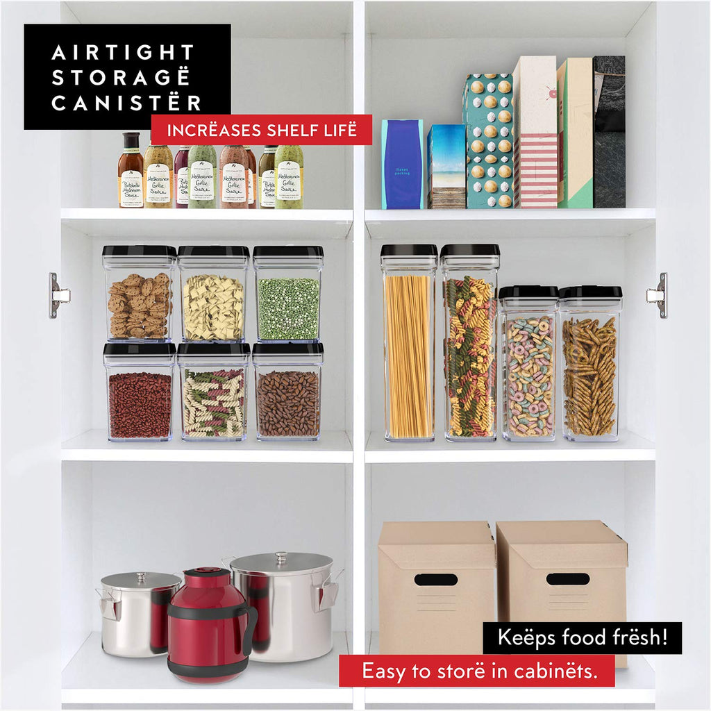 Pasta Storage Containers for Pantry Airtight - 2 Pc Spaghetti Container Storage - Ideal for Spaghetti & Noodles