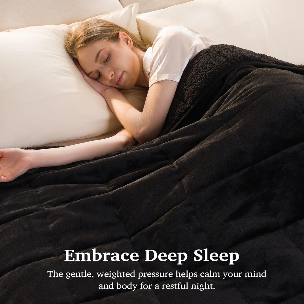 Weighted Blanket for Adult, Queen Size 15 lbs 60 x 80 Inches