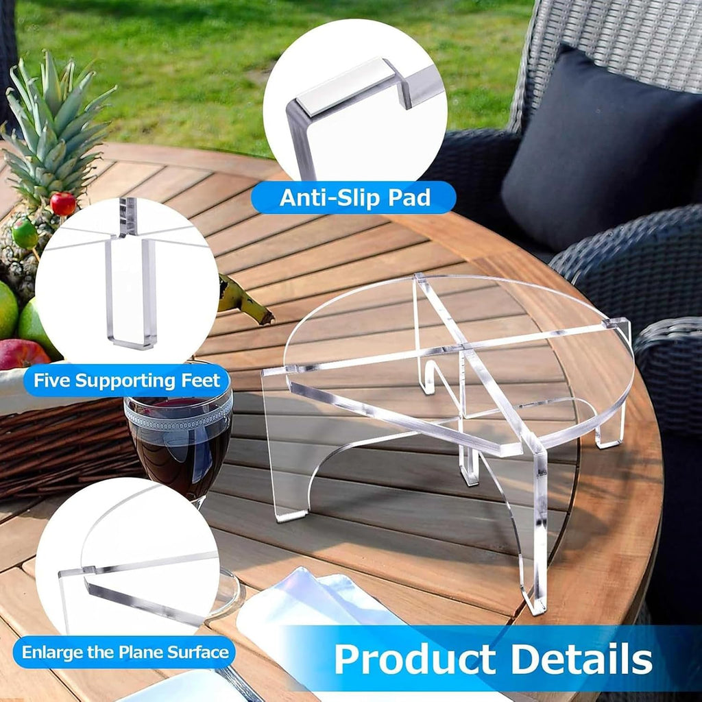 Acrylic Beverage Dispenser Stand Fits Up to 7.1 Inch , Durable 5-Leg Acrylic Holder for Water Jugs, Plant - Set of 3