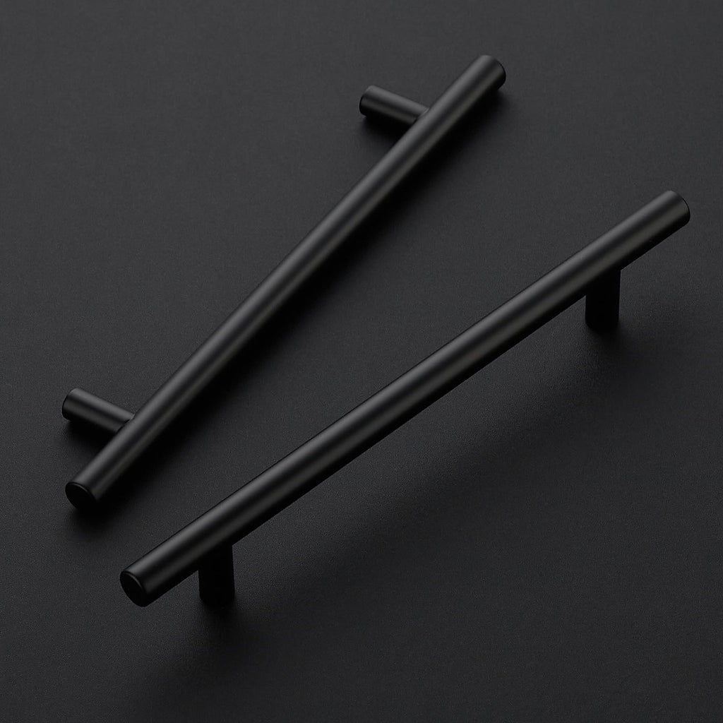 Matte Black Cabinet Pulls Drawer Pulls, 6-1/4 Inch CC, 45 Pack