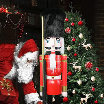 4ft Giant Christmas Wooden Nutcracker Soldier on Stand K07