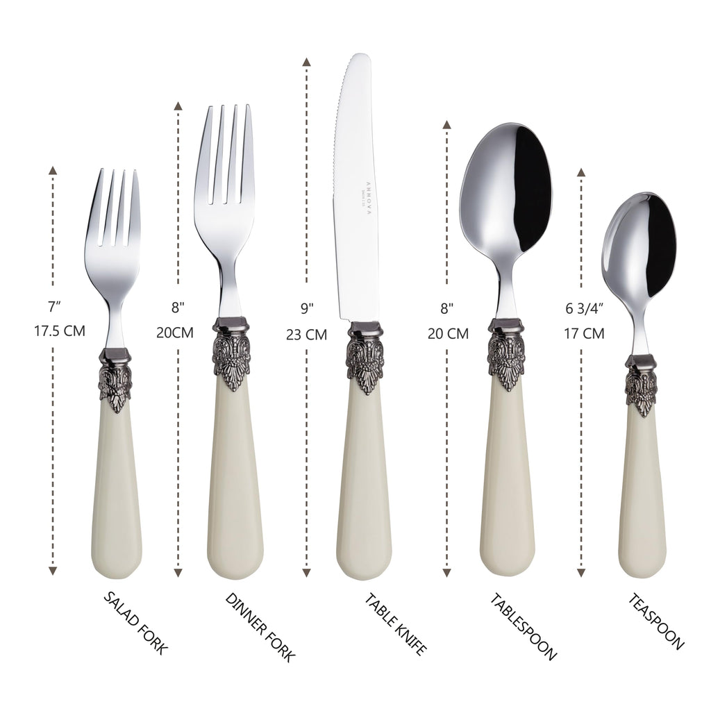 Flatware 20 Pieces Set/Stainless Steel Vintage Silverware/Cutlery, Dinner Knife/Dinner Fork/Salad Fork/Dinner