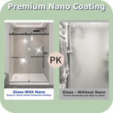55"-60" W x 76" H Frameless Sliding Shower Door, Double Sliding Shower Door, 5/16"(8mm) Clear Tempered Glass