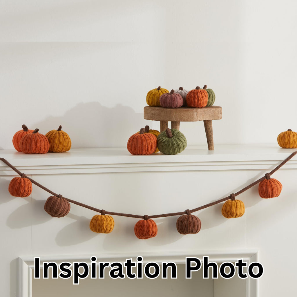 Mini Knit Pumpkins Set of 5 (Mini Orange Set)
