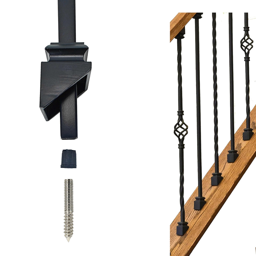 Adjustable Angle Connectors for 1/2" Square Balusters Installation with Screws Pack of 50