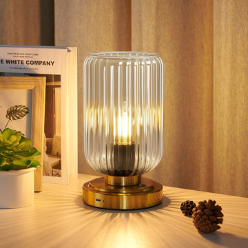 Cordless Table Lamp, Touch Stepless Dimmable