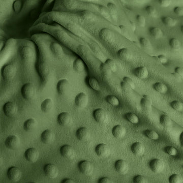 Minky Dot Fabric 65" Wide By The Yard Soft Fleece Fabric for Blanket, Pillow Covers, and DIY Crafts. (Army Green, 3Y)