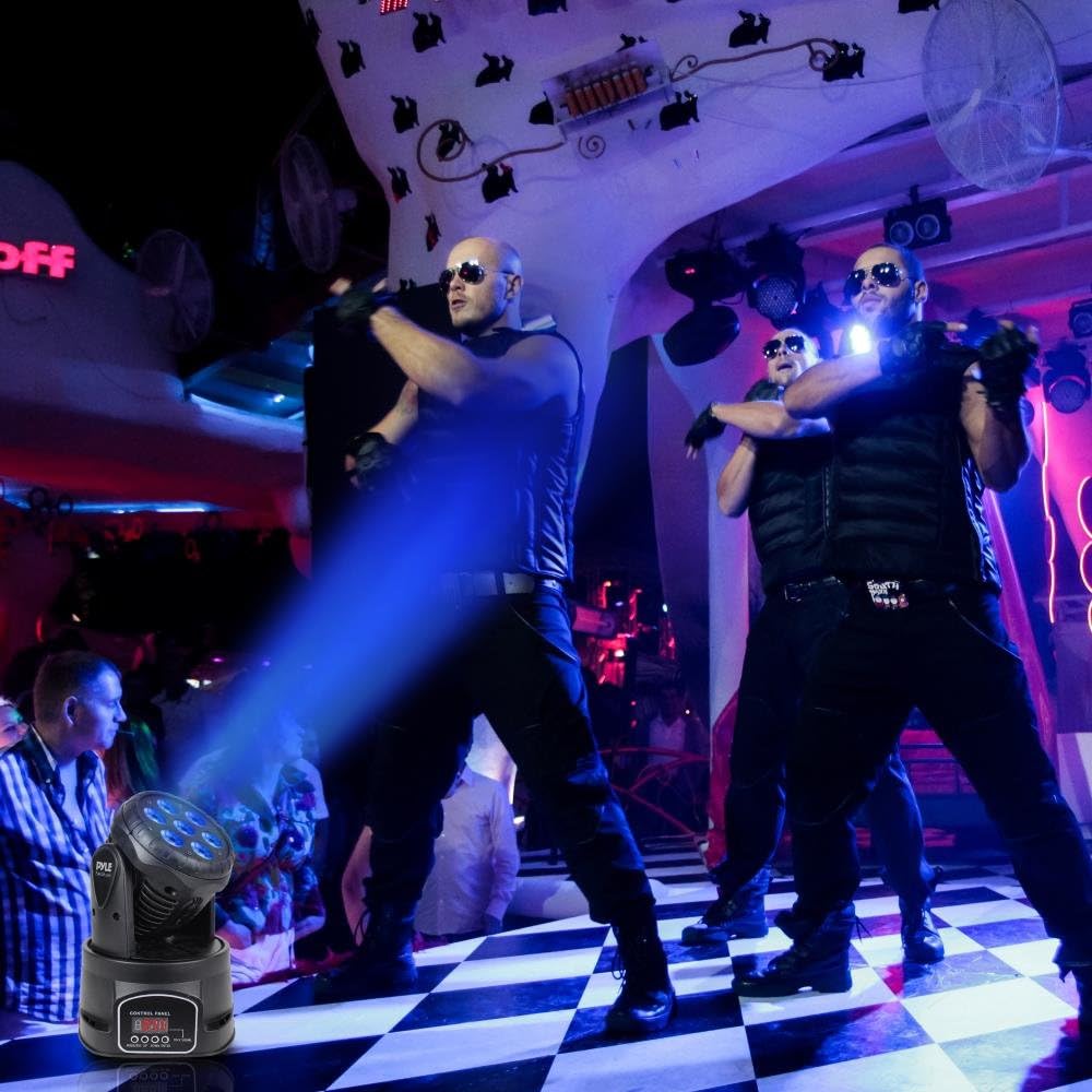 Party Rotating Moving Stage Light - for Professional DJ Dance Show Performance with RGB Color LED Bulbs, Flashing