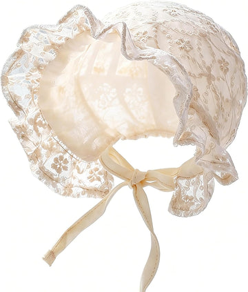 Baby Girls Boys-Bonnet-Infant-Double Layer-Sun Hat-Toddlers-Lace Court Cap