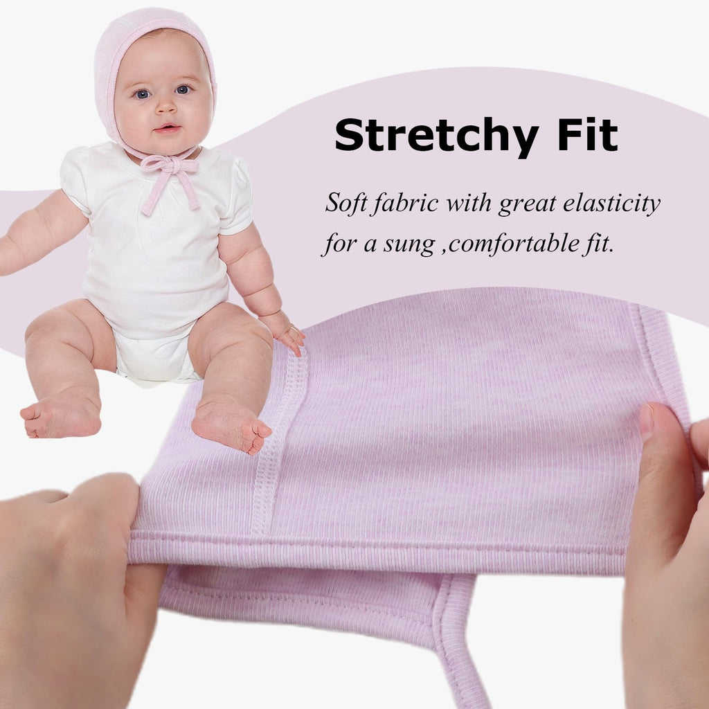 Newborn Hats for Baby Girls Boys Cotton Bonnet Infant Beanie Hat