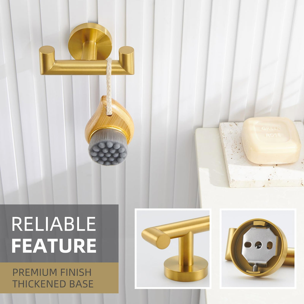 Towel Hook Brushed Dark Gold, Bath Towel Holder Wall Mount