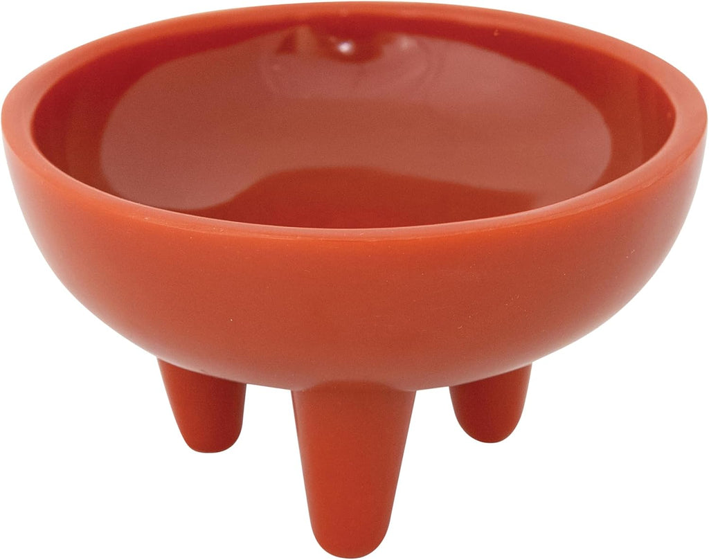 Round Resin Footed Bowl, Red