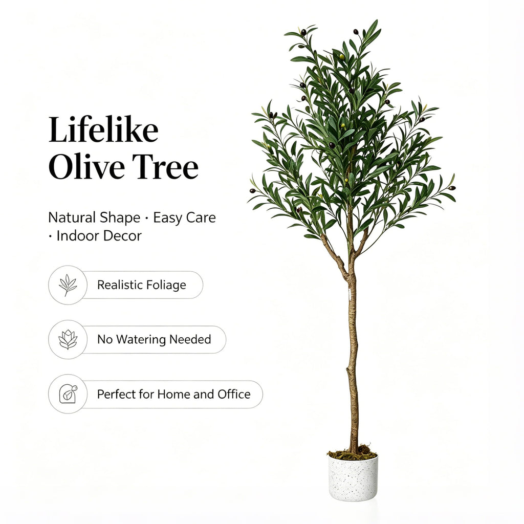 5FT Artificial Olive Tree with Nautral Leaves & 22 Fruits