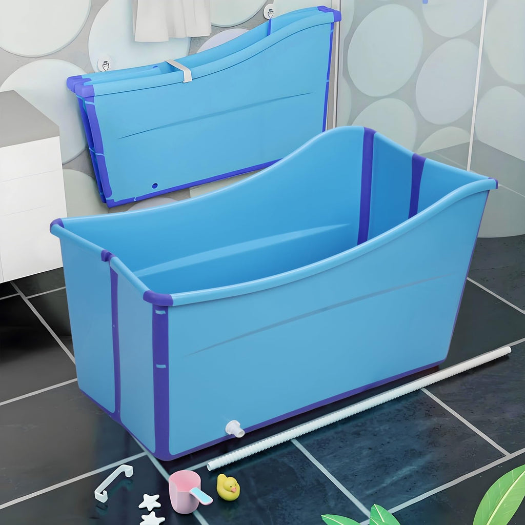 39" Foldable Bathtub, Large Folding Tub for Kids