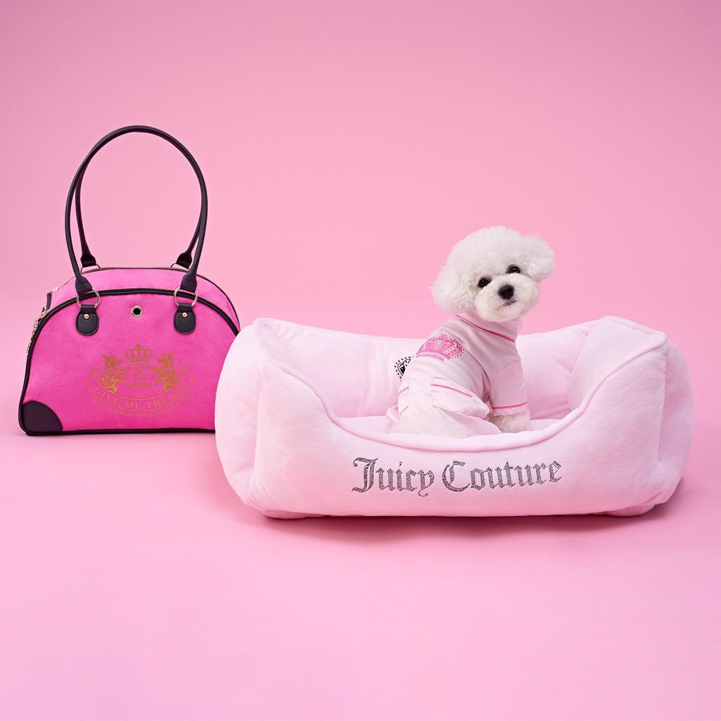 Crown Bling Pink Pet Bed for Dogs and Cats - Medium