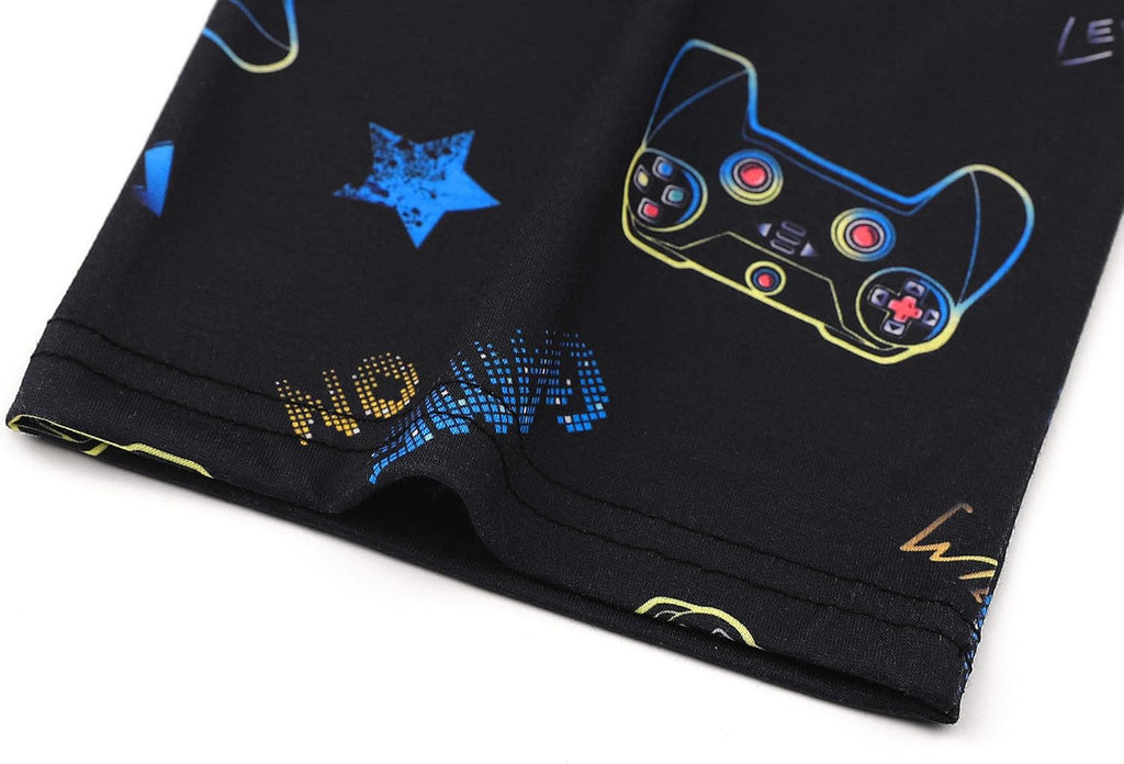 Boys Pajamas Novelty Prints Button-Up Short Sleeve Set