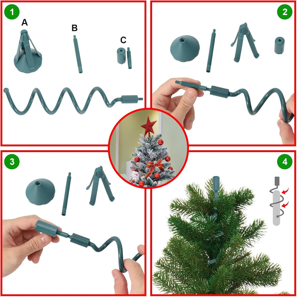 Christmas Tree Topper Holder Twist on Universal Tree Topper Stabilizer with Adjustable Attachment,Christmas Tree