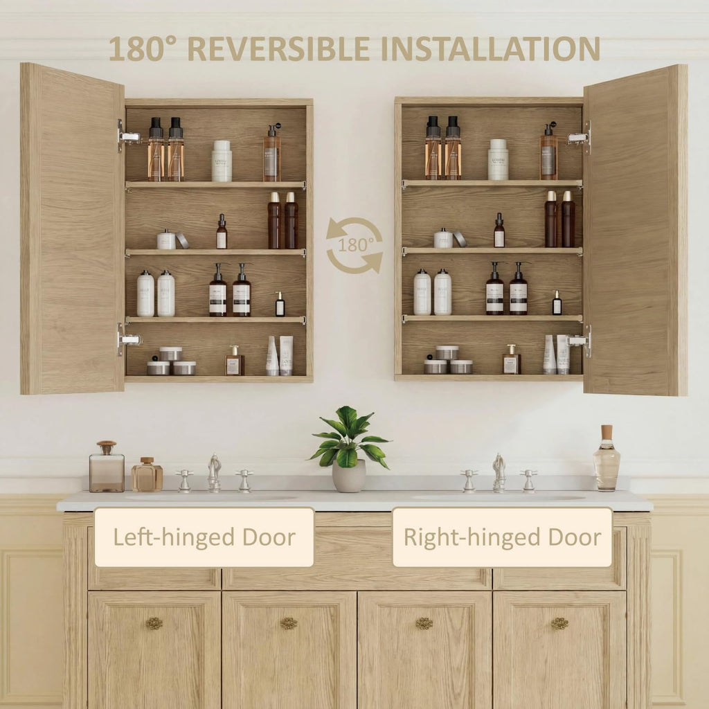 20 x 28 Inch Bathroom Wood Medicine Cabinet | Casa Home Living