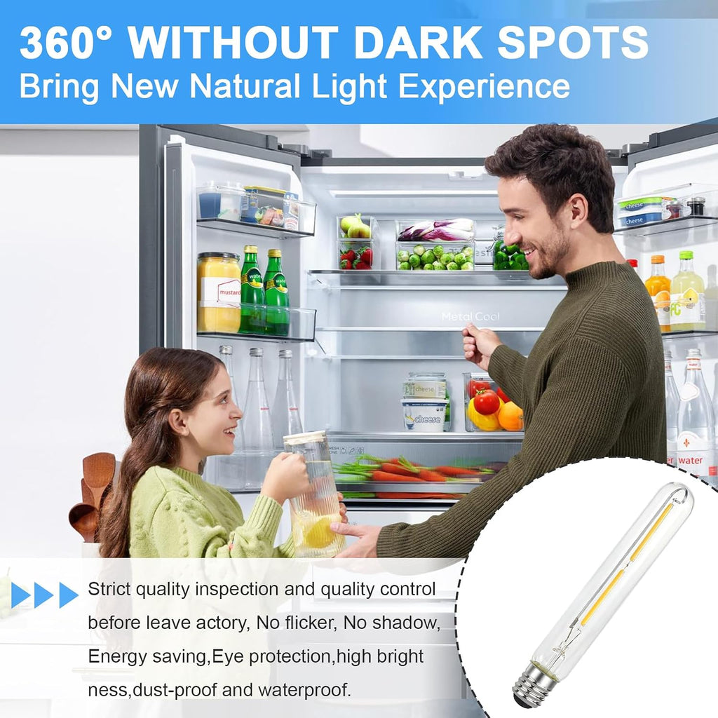 (4 Pack)T6.5 4W LED Tube Light Bulbs for Exit Sign Light,Refrigerator
