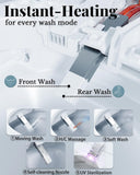 Luxury Smart Toilet with Bidet Built In, Auto Open/Close Lid & Seat, Blackout Flush, Foam Shield, Odor Control