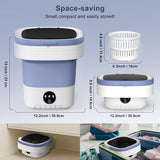 Portable Washing Machine, 12L Upgraded Mini Washing Machine With Spin Basket, Foldable Washer Cleaning for Underwear