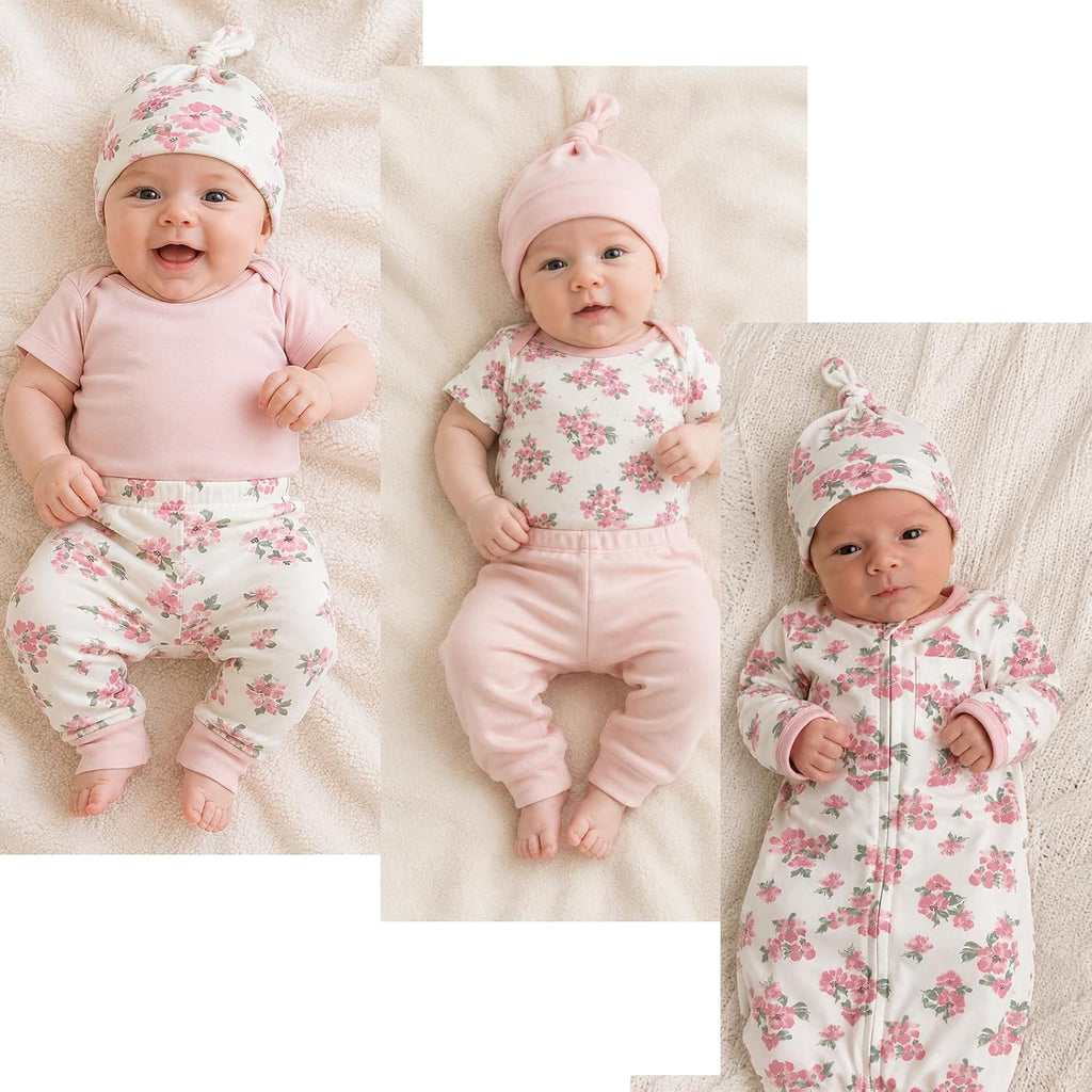 Organic Cotton Unisex Baby Layette Registry Clothes Set