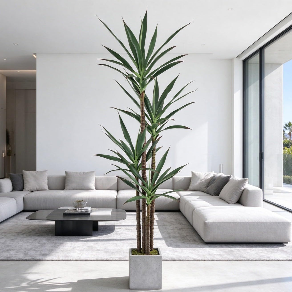 Artificial Agave Plant 7FT with 60 Thick Leaves & 4 Trunks