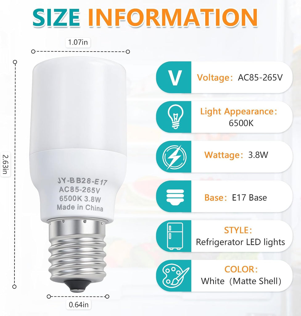 Refrigerator LED Light Bulb Replacement for Frigidaire Freezer