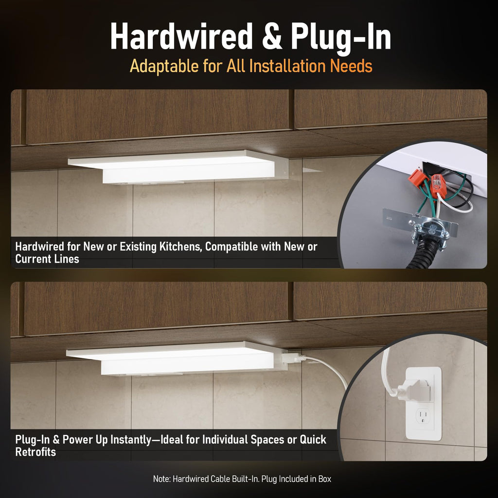 Ultra-Slim LED Under Cabinet Lighting Fits 12" Cabinets