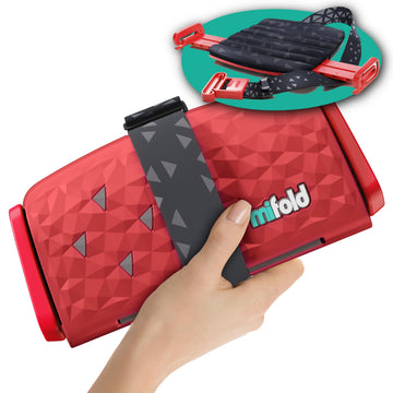 Mifold Comfort Grab-and-Go Backless Booster Seat, Racing Red