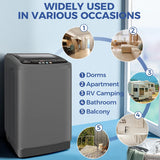 Portable Washing Machine, 20Lbs Capacity Portable Washer Machine, 2.8Cu.ft Washer and Dryer Combo with 10 Programs 8