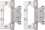 Solid French Door 24 x 96 inches/Mela 7001 Matte White/Single Regular Panel Frame Handle/Bathroom Be