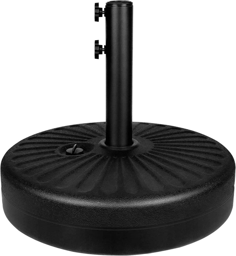 20" Round Heavy Duty Patio Umbrella Base Stand with Steel Umbrella Holder