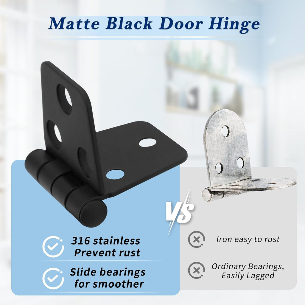 316 Stainless Steel Door Hinges,Matte Black Door Hinges,3 inch x 1.5 inches (76 x 38mm) Heavy Duty Hinges /Interior