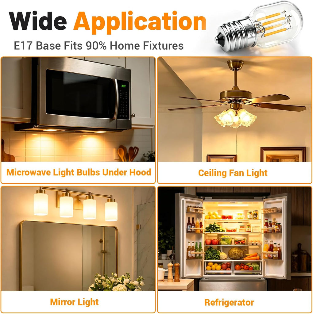 Microwave Light Bulbs Under Hood 8206232A E17 LED Bulb
