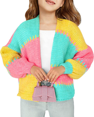 Sweater Kids Chunky Color Block Knitted Sweater