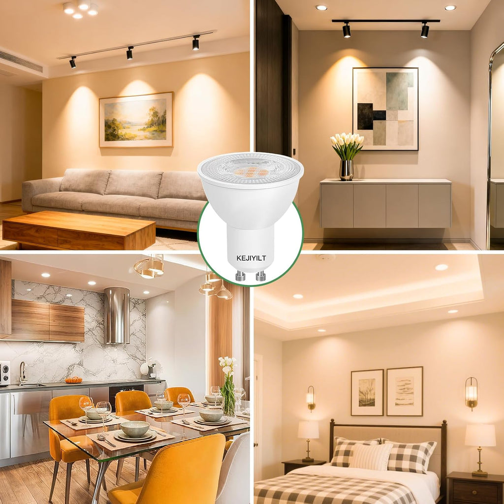 10 Pack GU10 Dimmable LED Bulbs, 650 Lumens