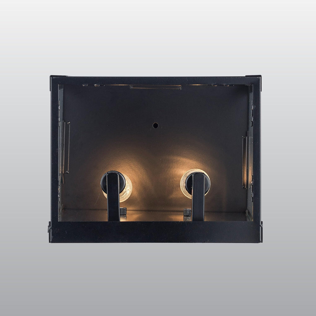 Hamilton Lockwood 15.5 Inch Outdoor Wall Lantern | Dual E12 Candelabra Base 60 Watt Max Each | Wet Rated