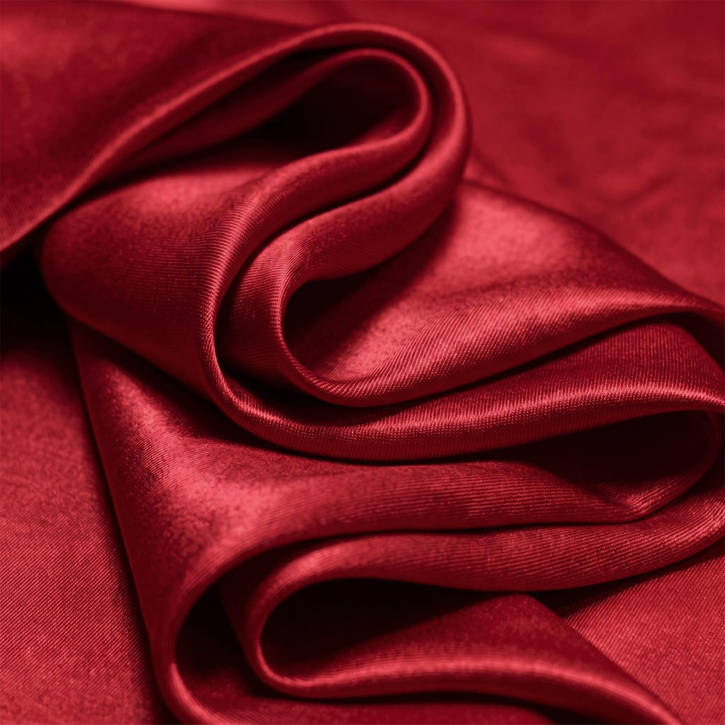 Red Satin Fabric by the Yard, 55 Inch Wide Silky Soft, 5 Yards