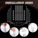 4 Pcs 10 Arm Wedding Acrylic Candelabra Table Centerpieces with 40 LED Candle 46.5'' Tall Floor Candlestick Clear
